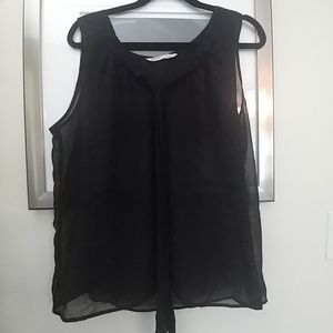 XL Shear Summer Blouse - Black